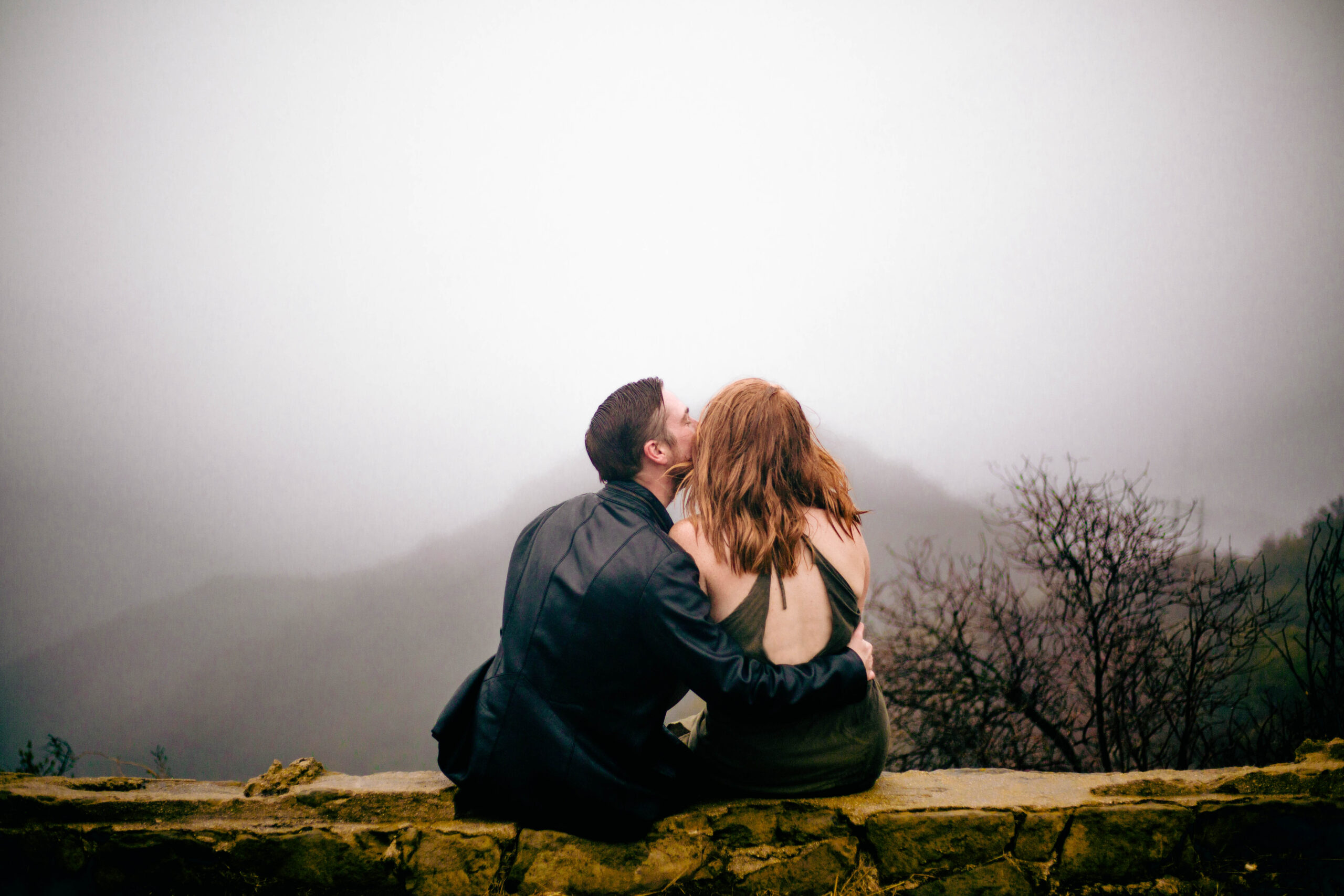 Romantic Session in the Rain at Knapps Castle || Santa Barbara, California