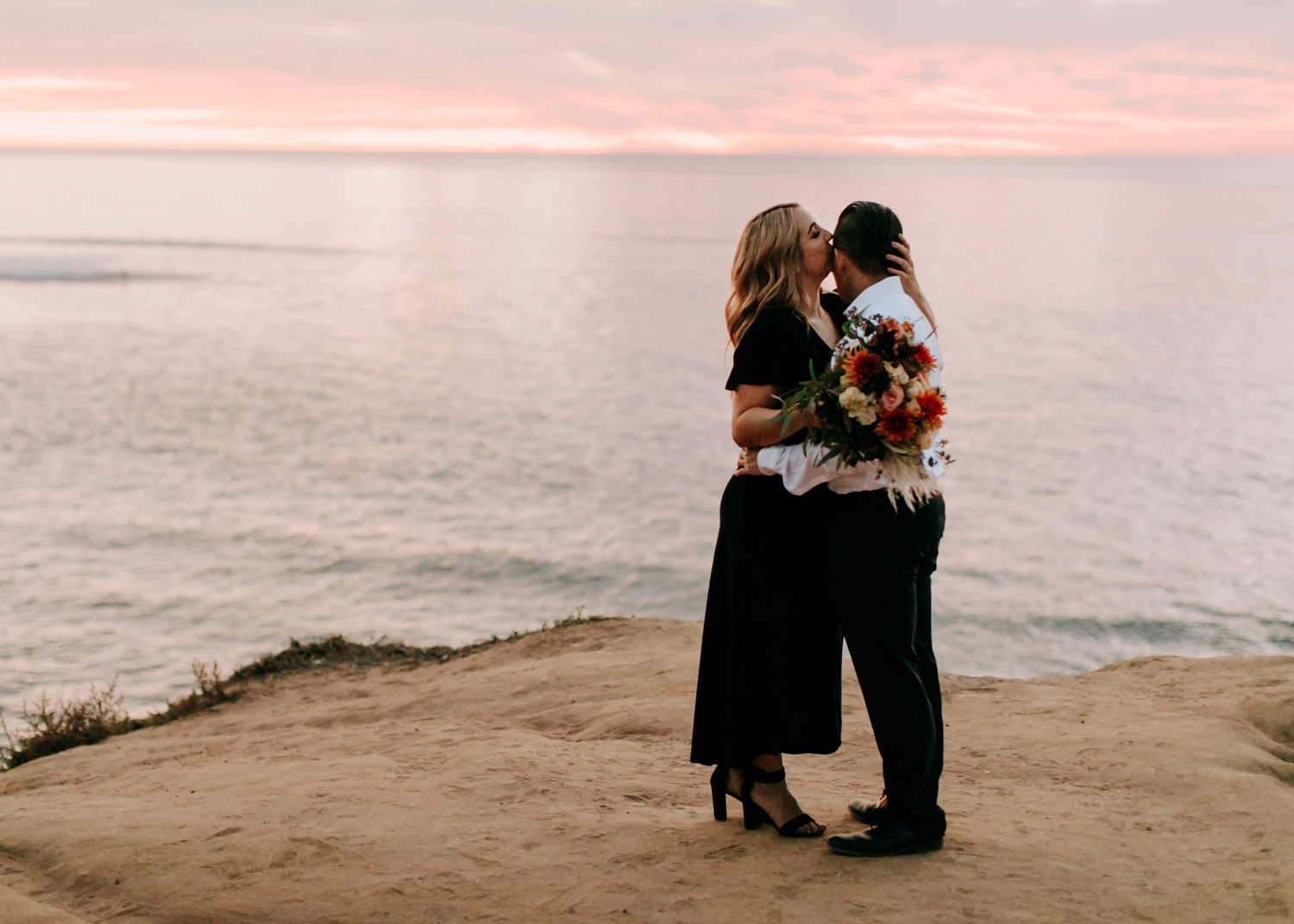 San Diego Engagement Session with an Epic Cotton Candy Sunset [Amanda + Pui]