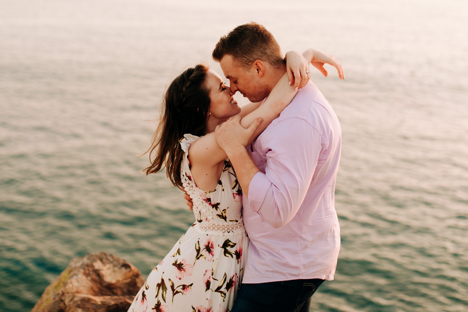 engagement photos at point dume in malibu california