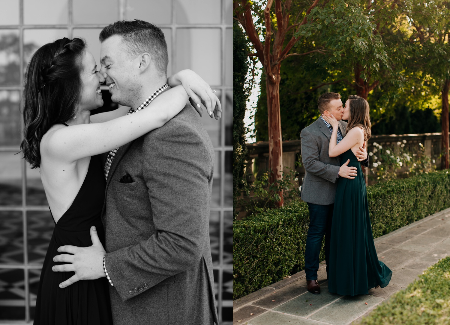engagement photos at greystone mansion in los angeles california