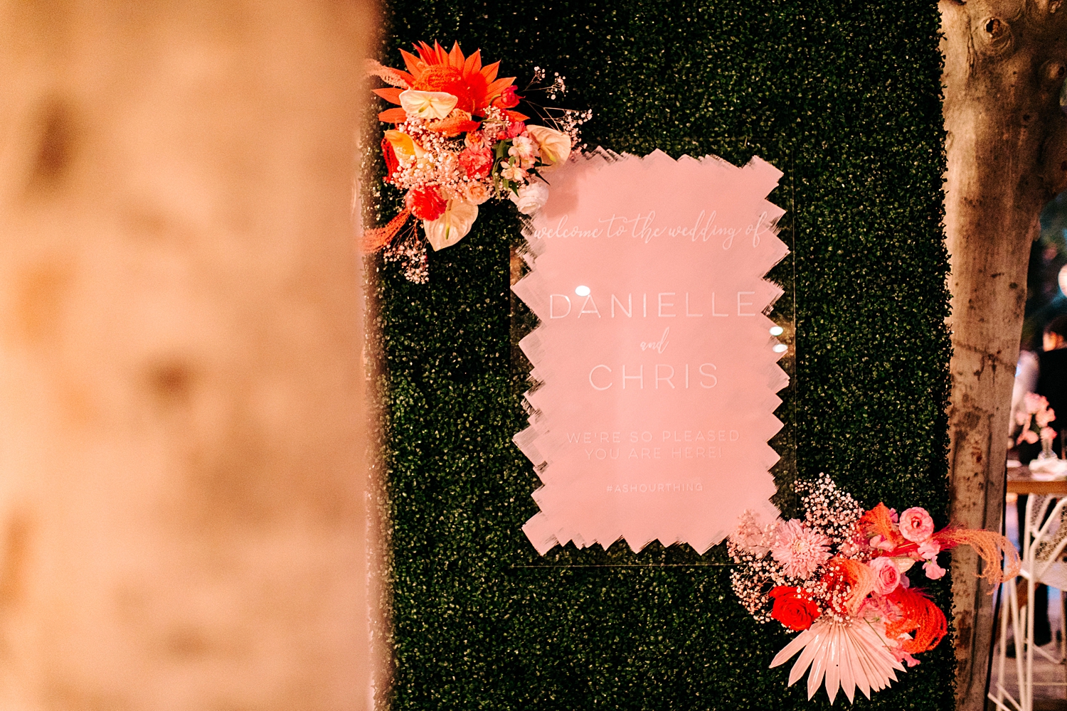 Riviera Palm Springs Wedding Bright Pink Bohemian Reception Decor