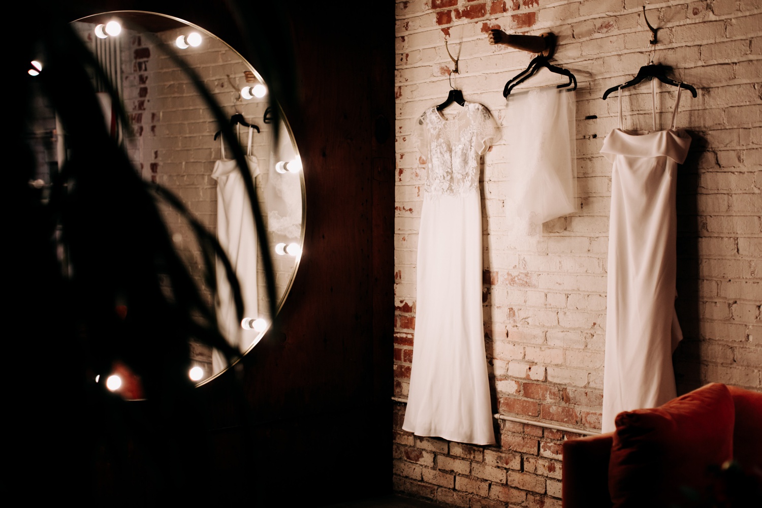 Wedding dress hanging at millwick los angeles