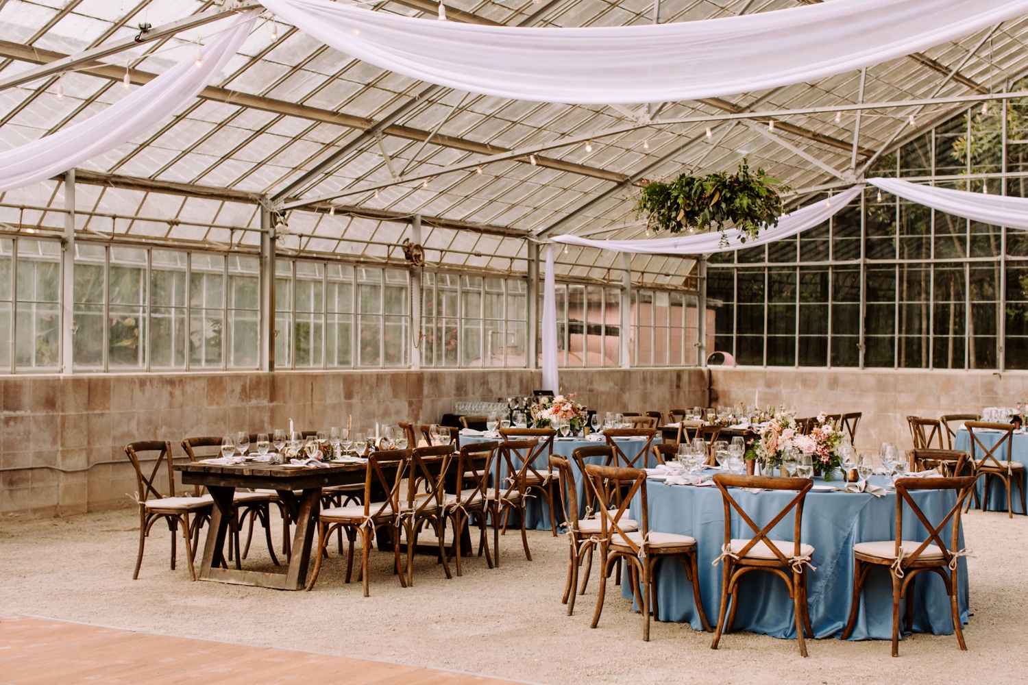 greenhouse wedding reception at dos pueblos orchid farm