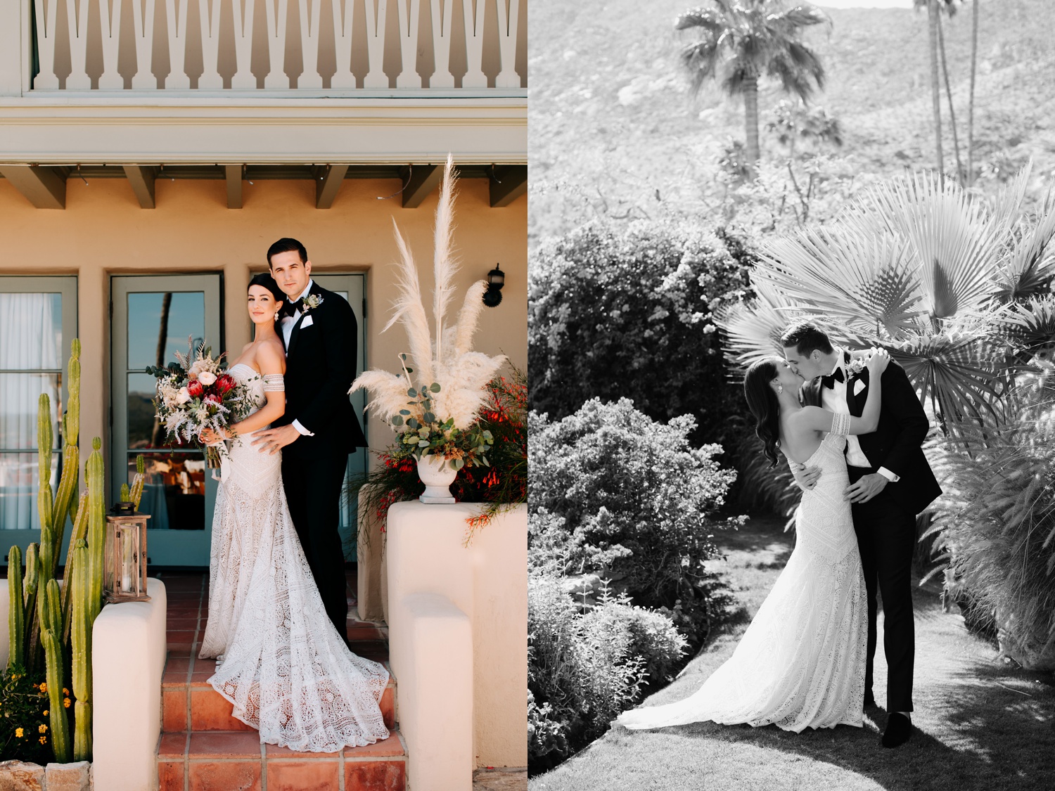 Photos of couple at O'Donnell House Palm Springs