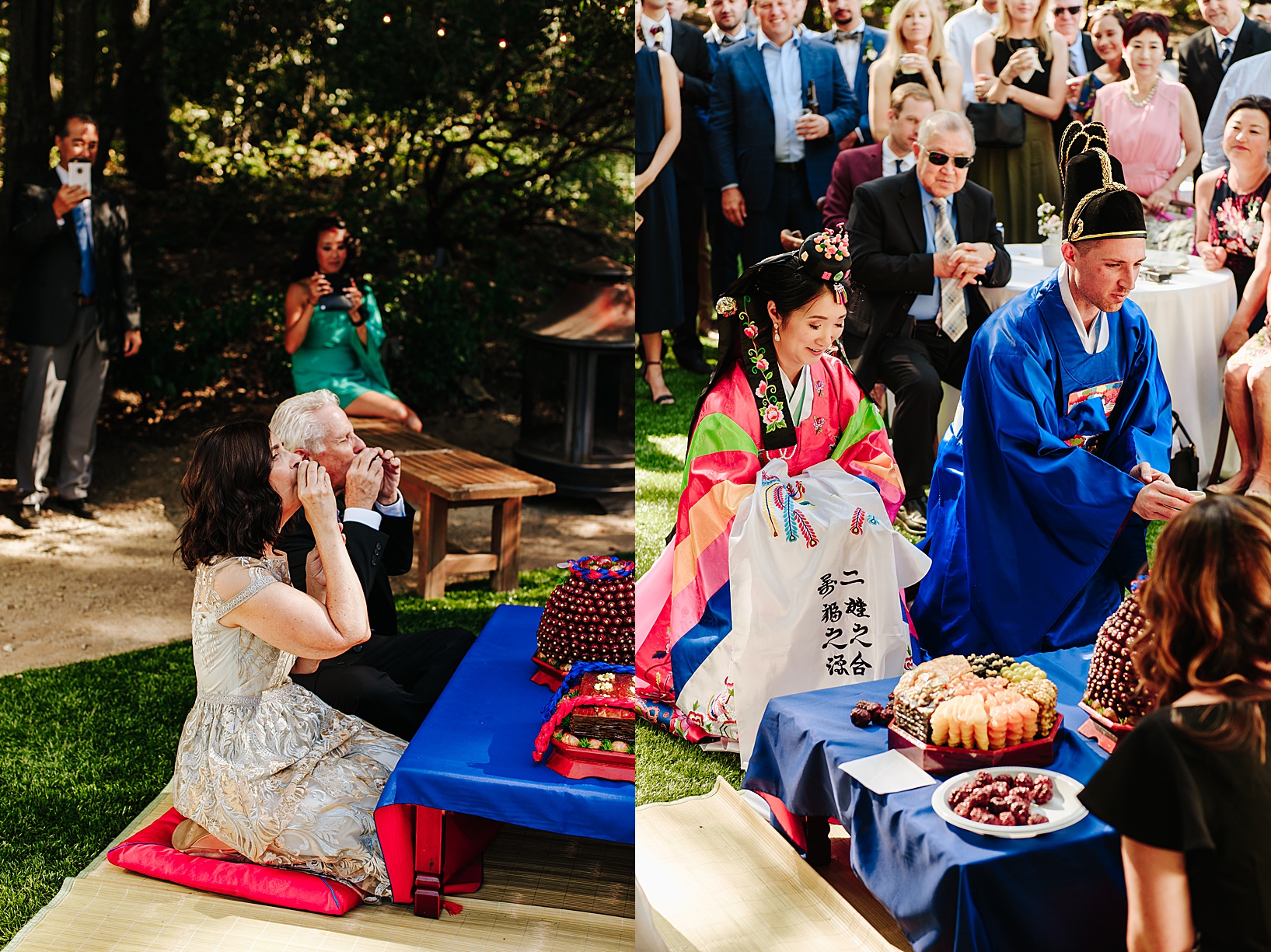 Paebaek ceremony for Julian Wedding at Sacred Mountain