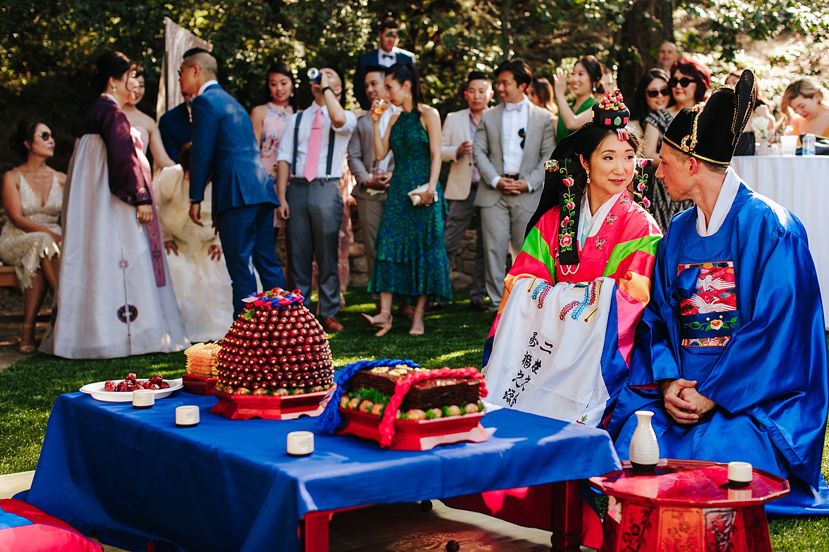 Paebaek ceremony for Julian Wedding at Sacred Mountain