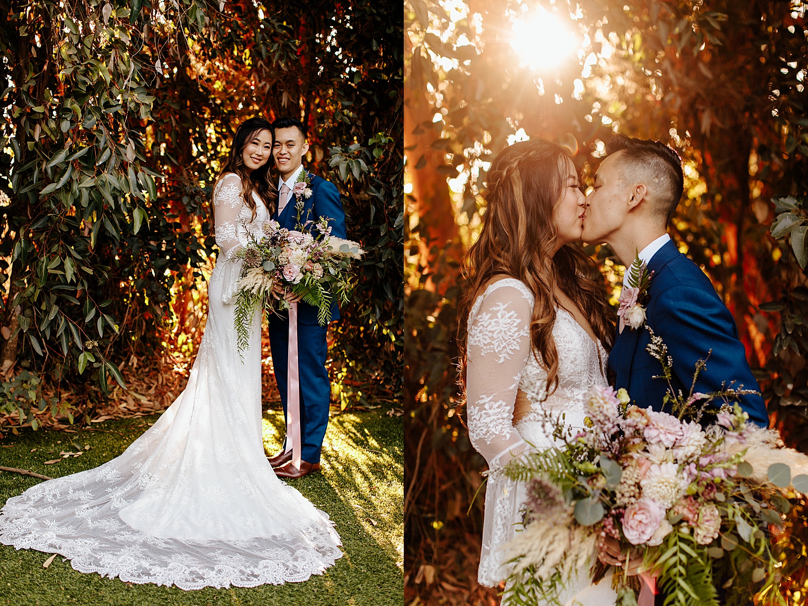 sunset photos for San Marcos wedding at Twin Oaks House