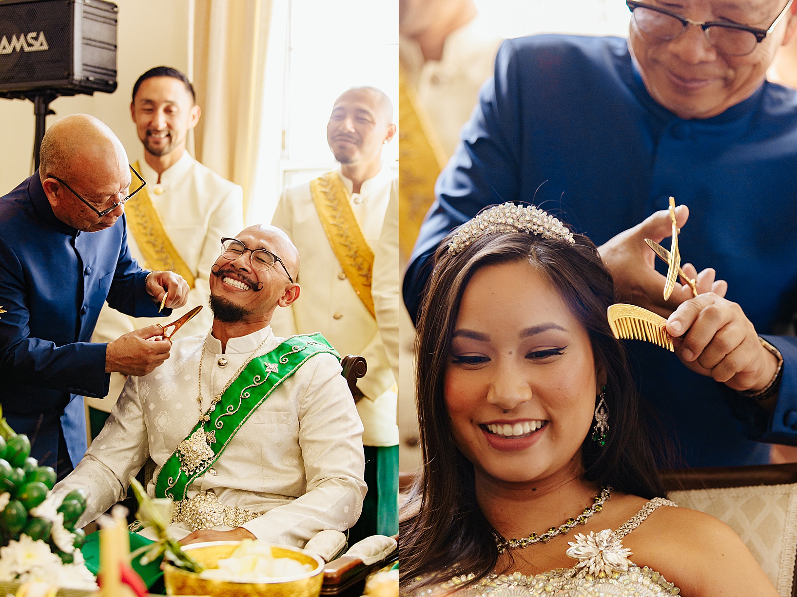 Haircut ceremony for Cambodian wedding in Los Angeles