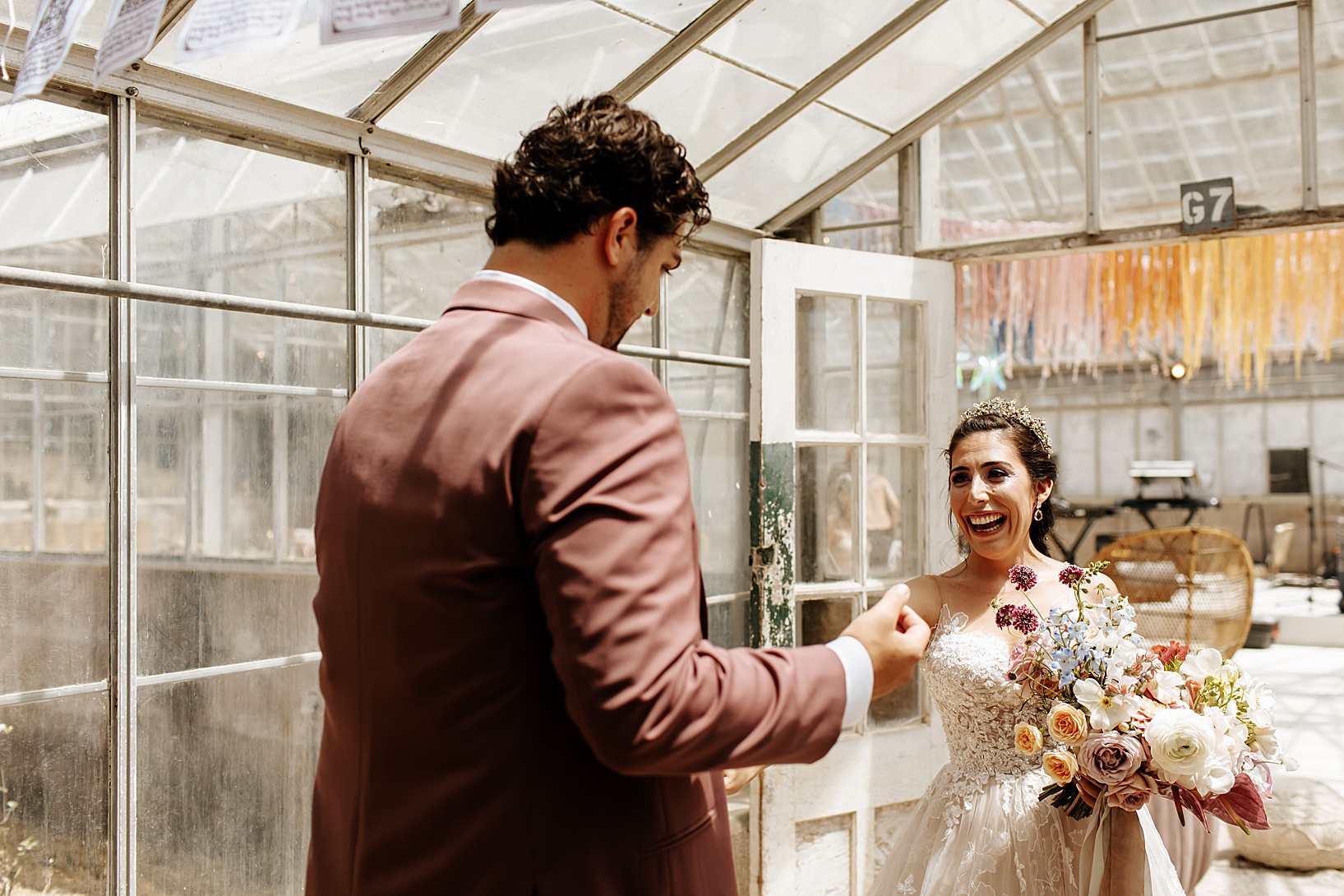First Look for Goleta Wedding at Dos Pueblos Orchid Farm