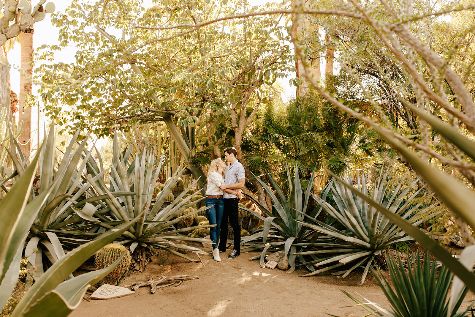 Moorten Botanical Gardens Engagement Photos | Lauren & Niles